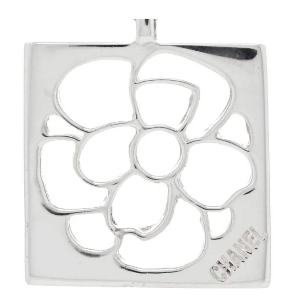 CHANEL Open Camillia 925 Sterling Silver Necklace